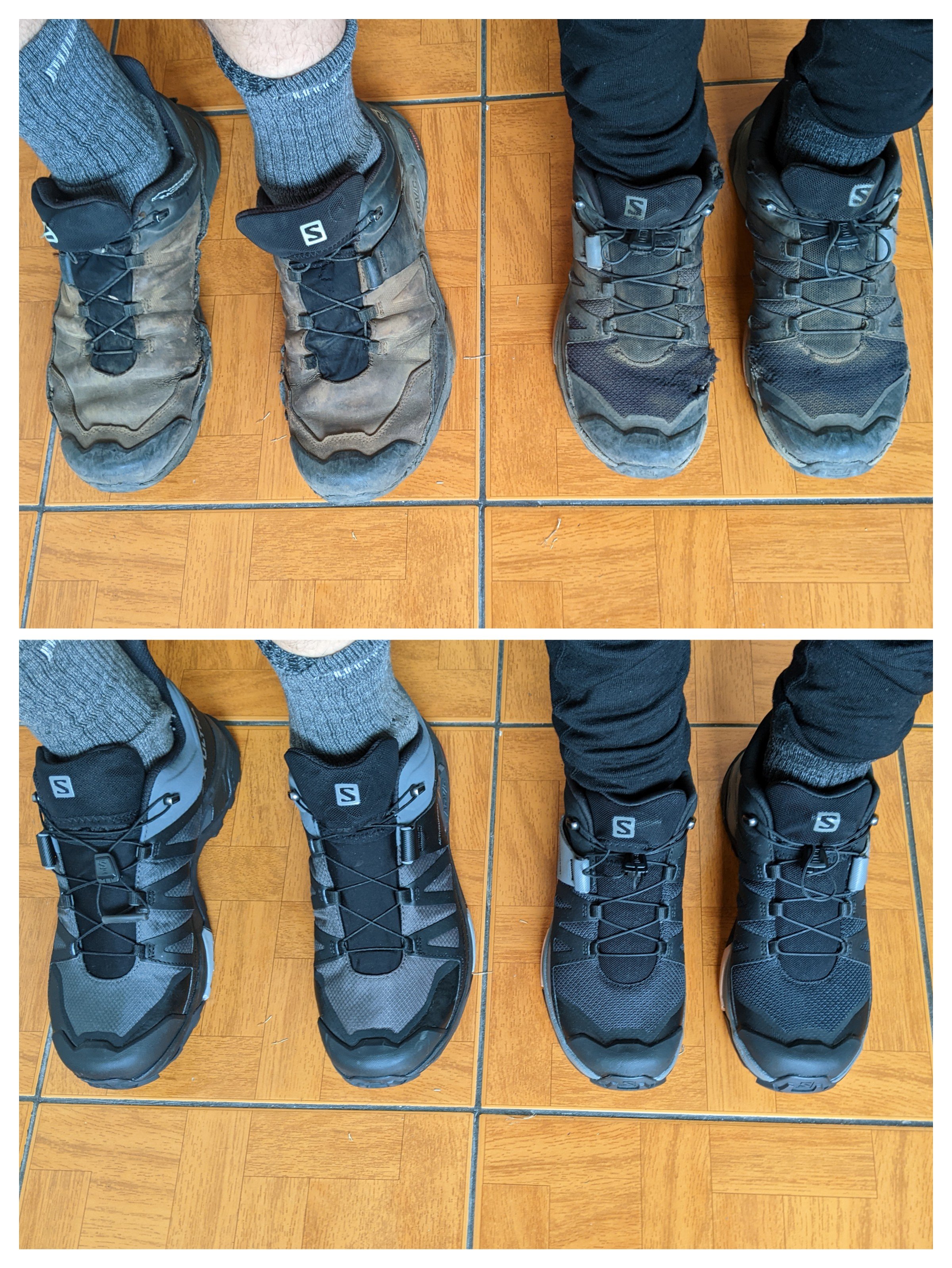 Shoes before/after