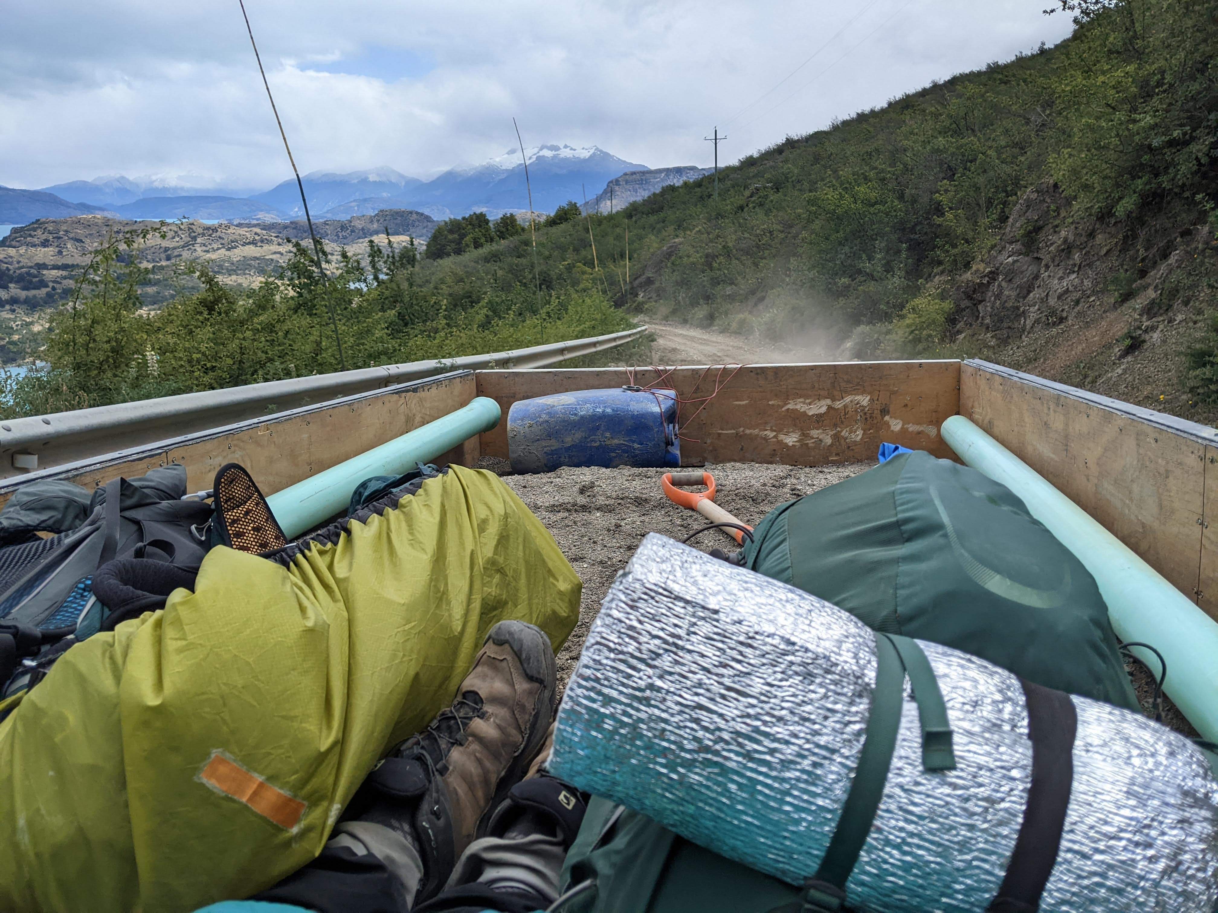 View from the back of a pickup